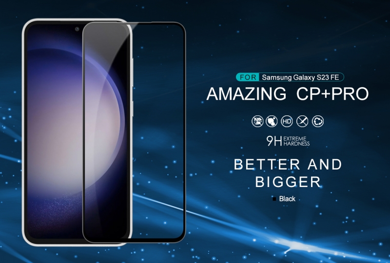 Kính Cường Lực Full Samsung Galaxy S23 FE Hiệu Nillkin 3D CP+ Chính Hãng có khả năng chịu lực cao, chống dầu, hạn chế bám vân tay cảm giác lướt cũng nhẹ nhàng hơn.